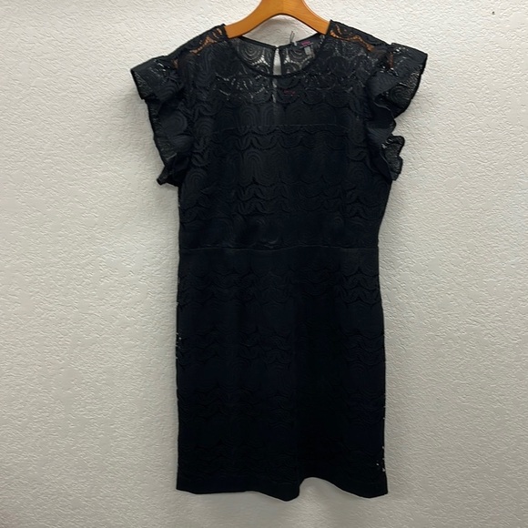 Trina Turk Mai Tai Lace Mini Shift Dress in Black 16 NEW - Picture 3 of 9